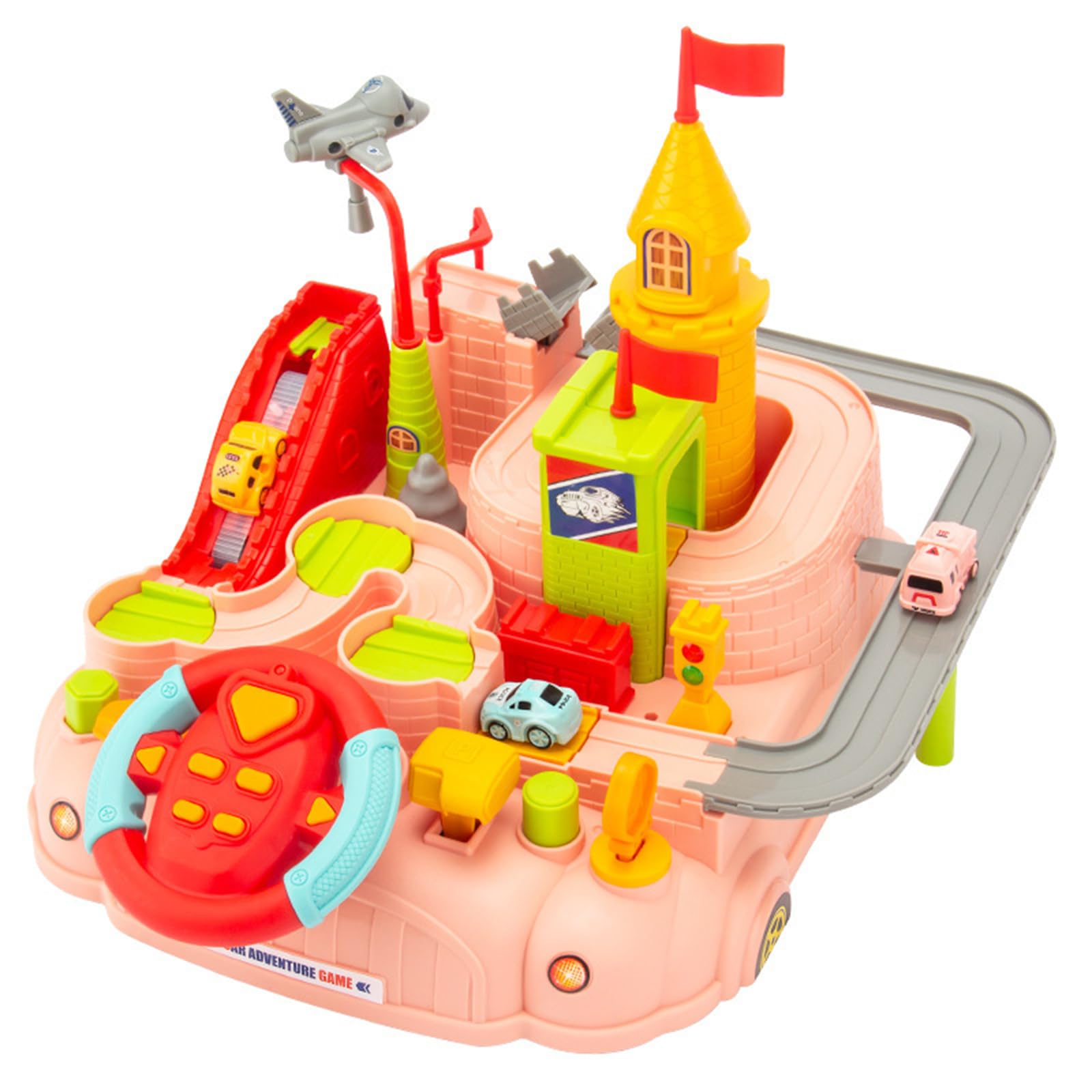 楽天市場】車 おもちゃ レース トラック冒険 車両レールセット 男の子