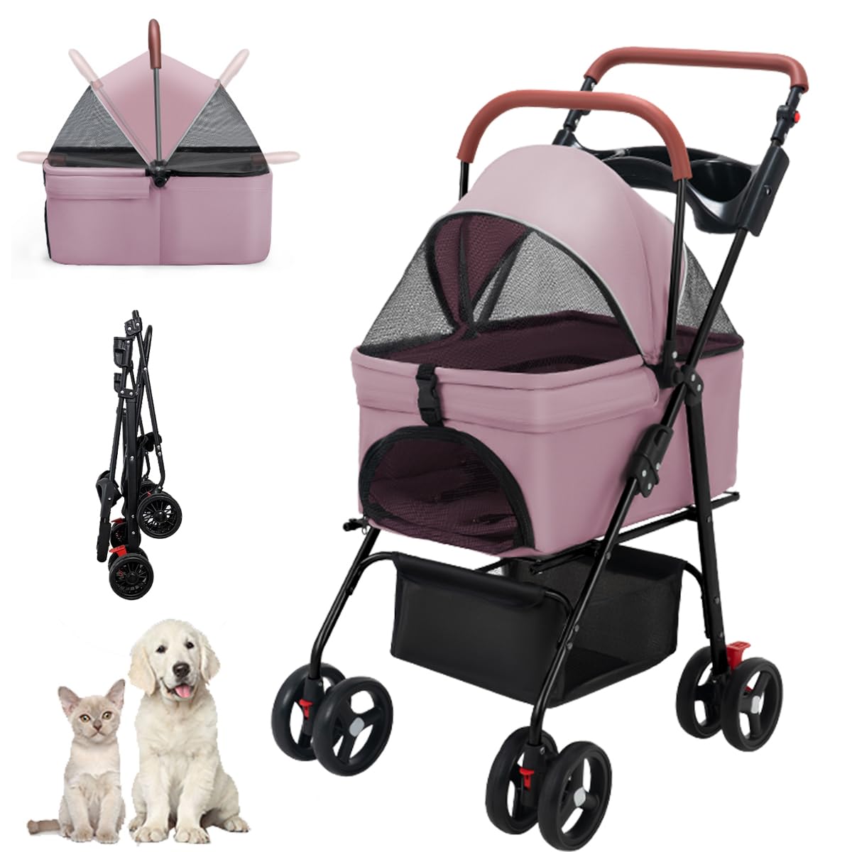 楽天市場】Angelpet ペットカート 分離型 猫 犬用 バギー いぬ用 4輪