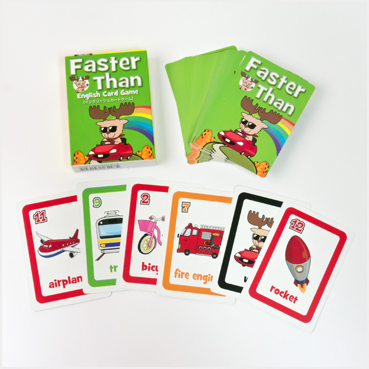 楽天市場 英語教材 Faster Than English Card Game イングリッシュカードゲーム 送料無料 乗り物 子供 英語教材 英会話教材 英単語 カード ゲーム 誕生日プレゼント プチギフト 家庭学習 自宅学習 家庭 自宅 学習 おもちゃ 女の子 男の子 英語伝 Eigoden