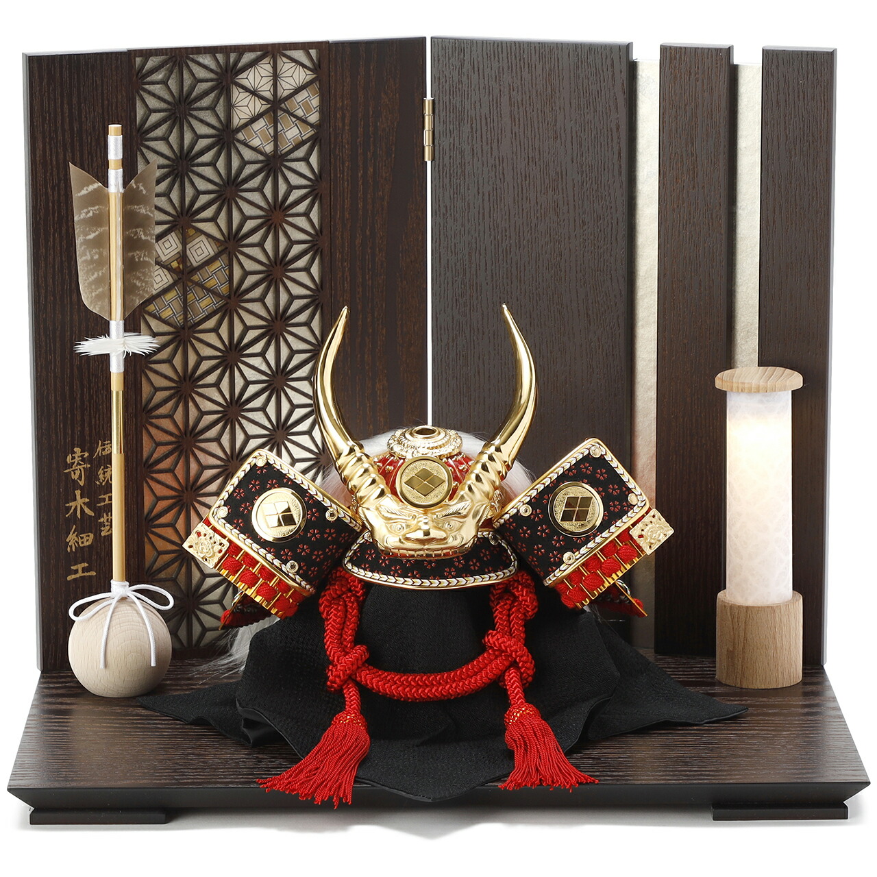 【 人形の永光 「宝弥（B）- HOUYA -」 / 幅38×奥行28×高さ32cm 】 武田信玄 兜 武田信玄兜 五月人形 兜 コンパクト おしゃれ 武将 兜飾り 端午の節句 子供の日 こどもの日 初節句 飾り 玄関 兜 コンパクト 男の子 兜 五月人形 オシャレ 5月飾り 5月人形 兜 コンパクト