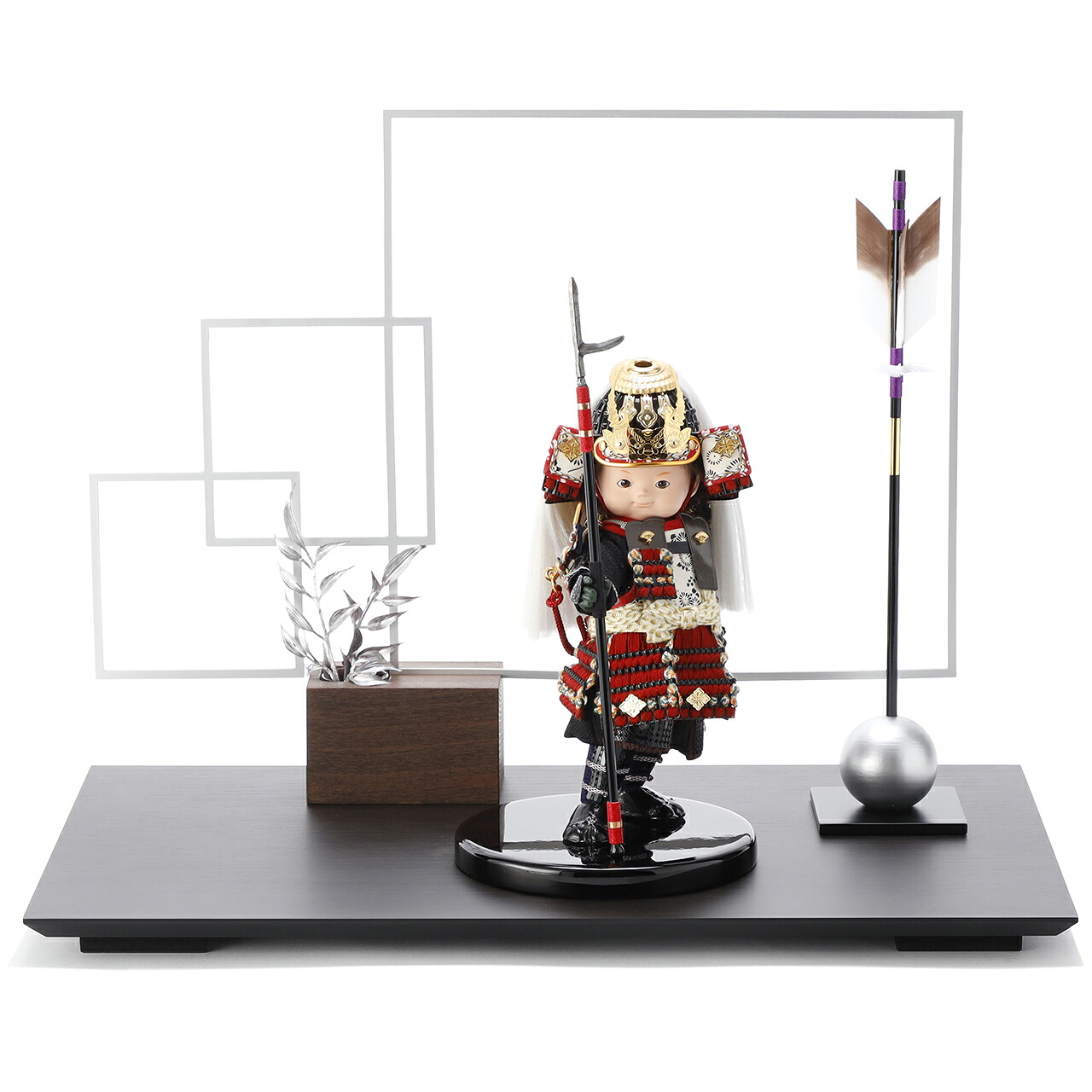 【 人形の永光 「もののふ童 - 剣舞 武田信玄 -」 / 幅50×奥行30×高さ38.5 cm 】 武田信玄 五月人形 子供大将飾り 子供大将 もののふ童 五月飾り 五月人形 コンパクト モダン インテリア 武将 武田信玄 5月人形コンパクトおしゃれ 5月人形 端午の節句 飾り 玄関 武者人形