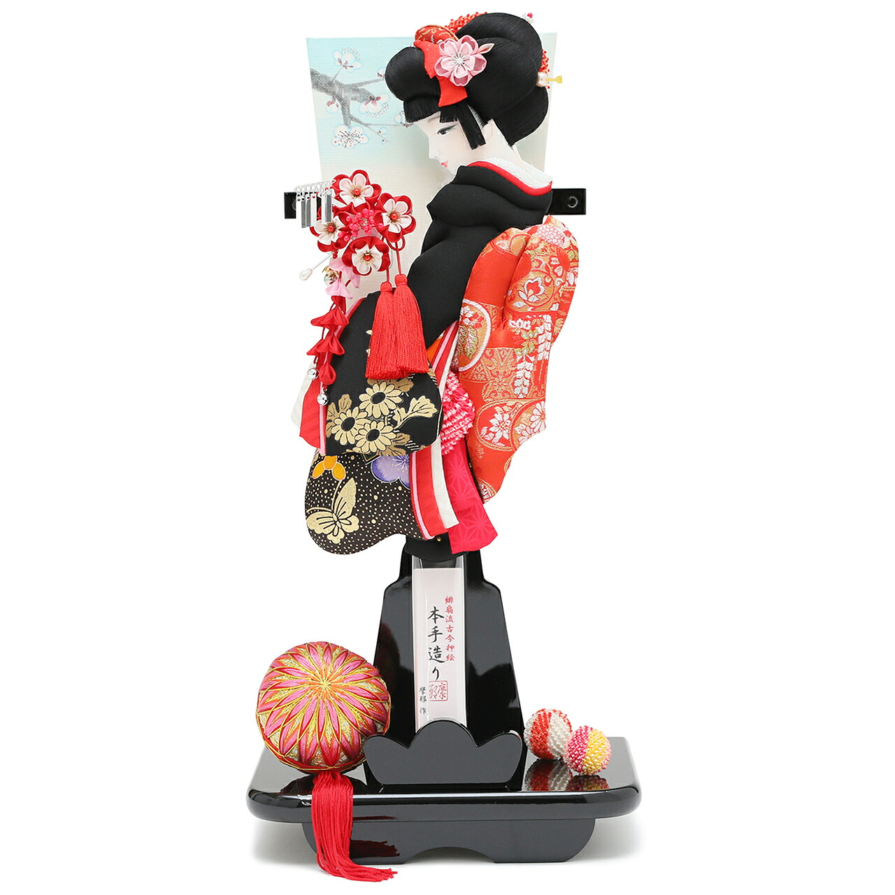 人形の永光「香々乃 - kokono -」 羽子板 正月飾り 初正月 押絵 幅21×奥行15×高さ44cm