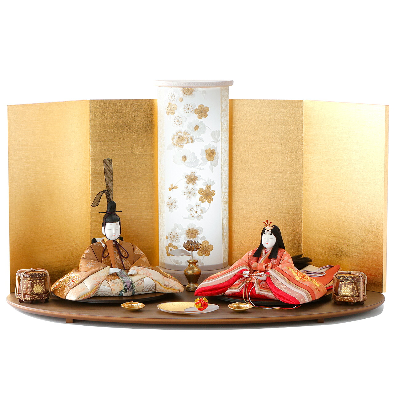人形の永光「悦祈 - Etsuki -」 ひな人形 お雛様 平飾り 親王飾り 木目込人形 真多呂 幅60&times;奥行35&times;高さ35.5cm｜人形の永光 店