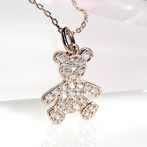 ミ*）様 キラリ✨特別セット　ペンダントネックレス２種➕おまけ 楽天市場】K18YG 0.23ct ダイヤモンド ベア モチーフ ペンダント【くま
