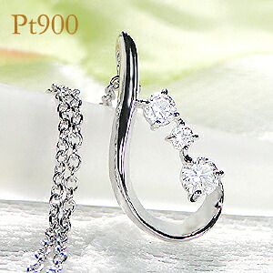 Pt900【0.15ct】ダイヤモンド ペンダント ネックレス【送料無料】ダイヤ ダイヤモンドネックレス プラチナ ネックレス 0.15カラット 可愛い ギフト スタイリッシュ ティアドロップ 3石 雫 定番 プラチナ900 モダン オシャレ|Eimys World