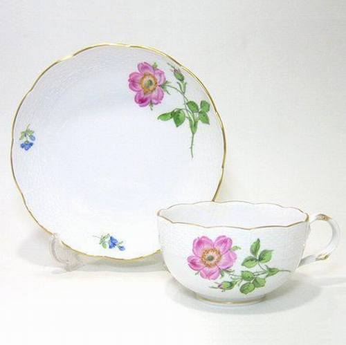 マイセン お花  030110  サクラ色の薔薇  紅茶優勝杯＆ソーサー・1633-13 C/S