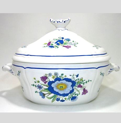 リチャードジノリ・ブルーフラワー オーバルチューリン 0957 3.8L|輸入洋食器店アイン 店