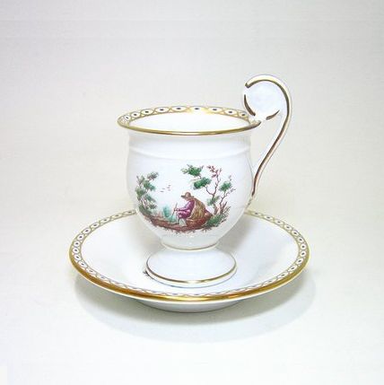 リチャードジノリ ラベロ アンピールカップ＆ソーサー L 2705 (No.2) H10cm チョコレートカップ＆ソーサー C/S｜輸入洋食器店アイン　店