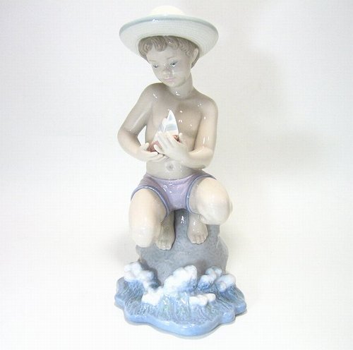 リヤドロ　旅する少年 楽天市場】リヤドロ 旅する少年 西洋 陶器人形 フィギュリン 高さ 21cm