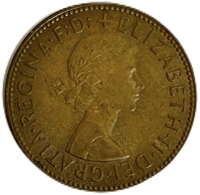 イギリス領マラヤ 1セント銅貨☆1961年／未使用／エリザベス女王