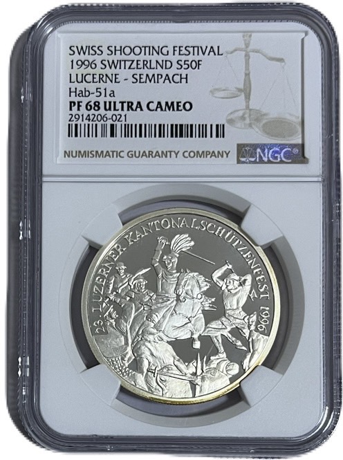 楽天市場】SWITZERLAND スイス 50フラン銀貨 1995 スラブ入り