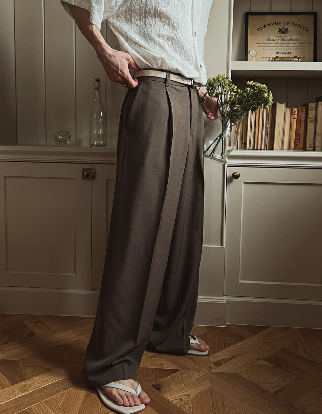 【送料無料】ツープラン【2plan】Retinz Tearfeed One Tuck Slacks / レンティズティアフィードワンタックスラックス【公式ショップ】