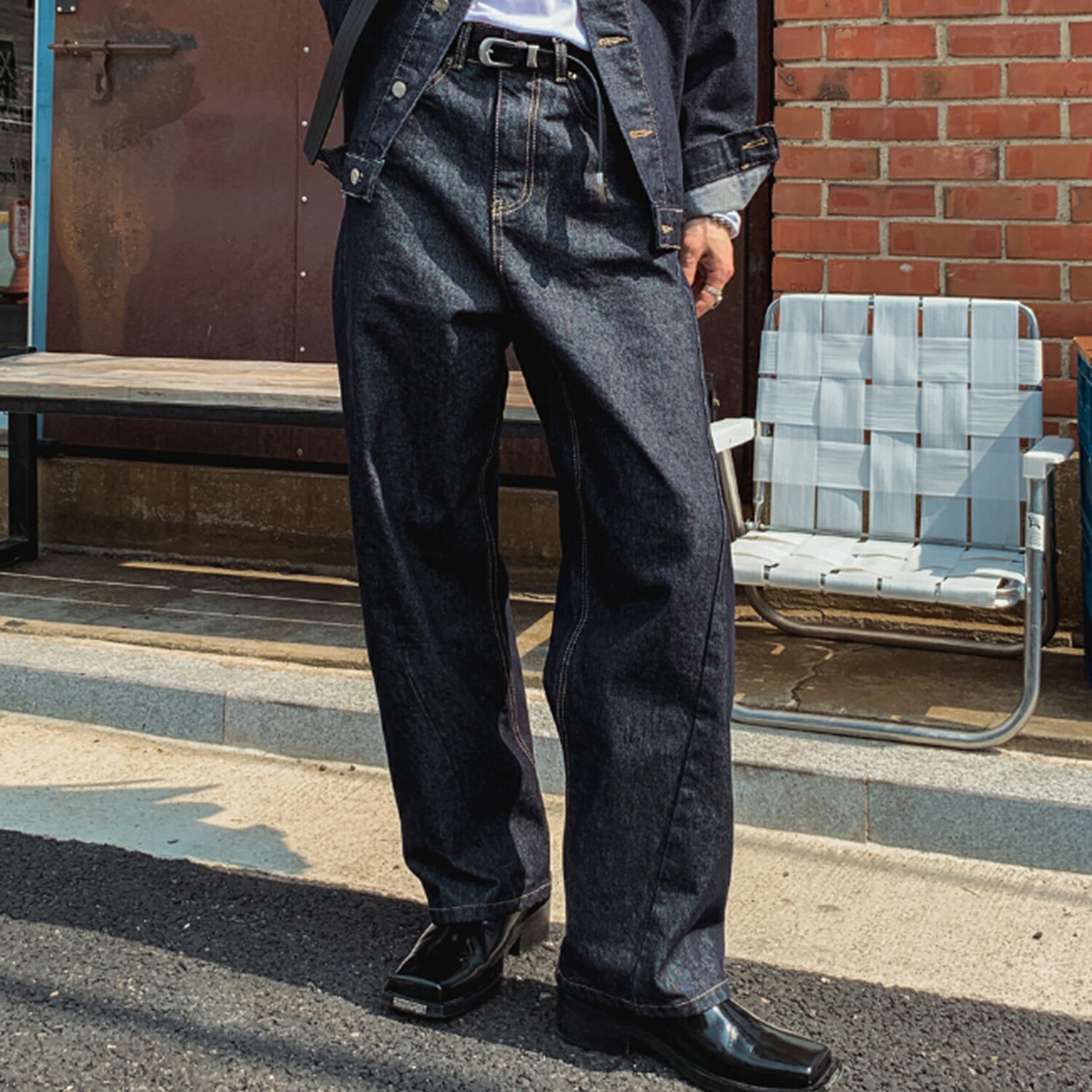 【2plan】Damian one-tuck raw denim pants 楽天市場】【送料無料】ツープラン【2plan】Damian one-tuck raw