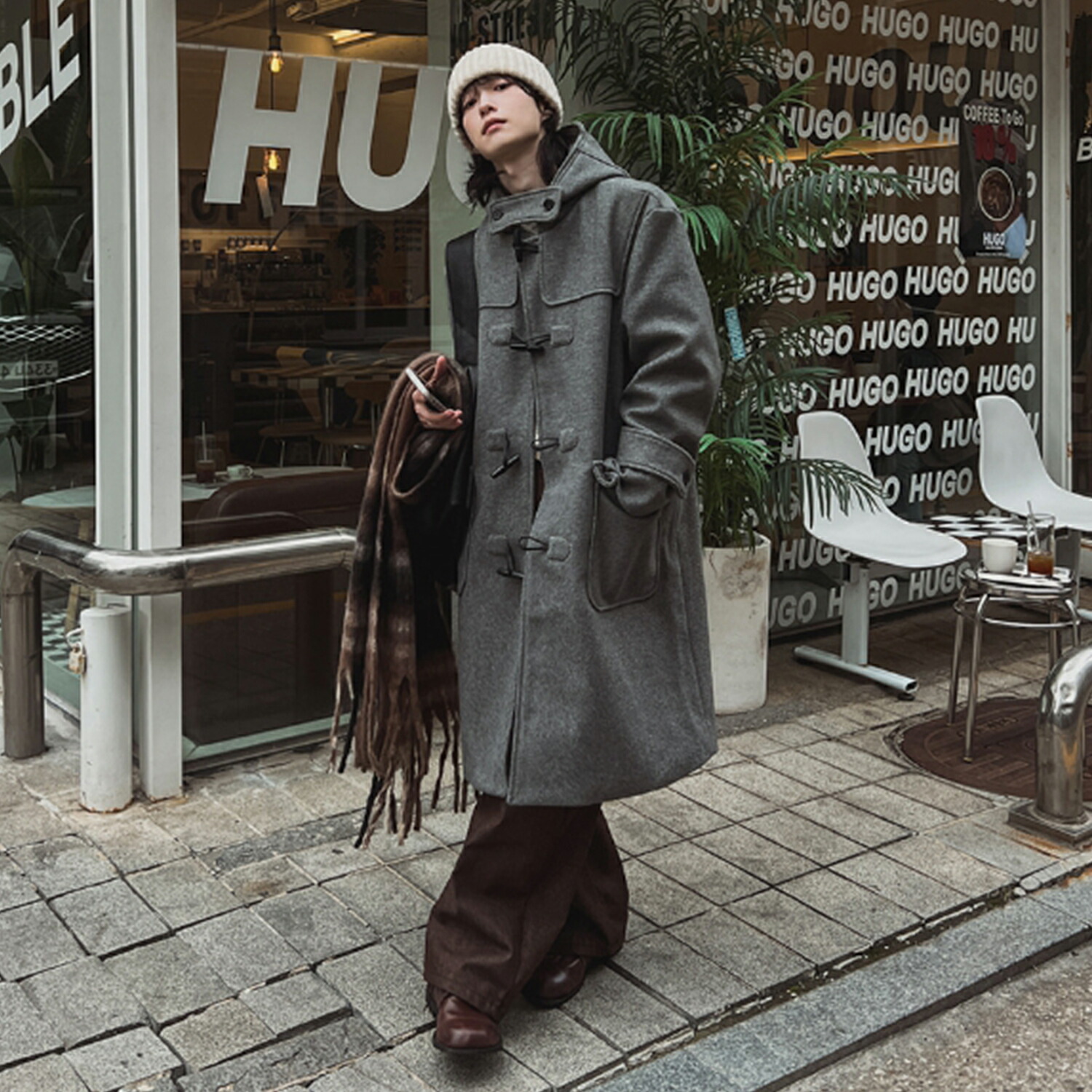 美品XL相当◎バラクータ ムーアブルック ダッフルコート 裏地チェック ウール 90's】Old INVERTERE Wool Duffle Coat 