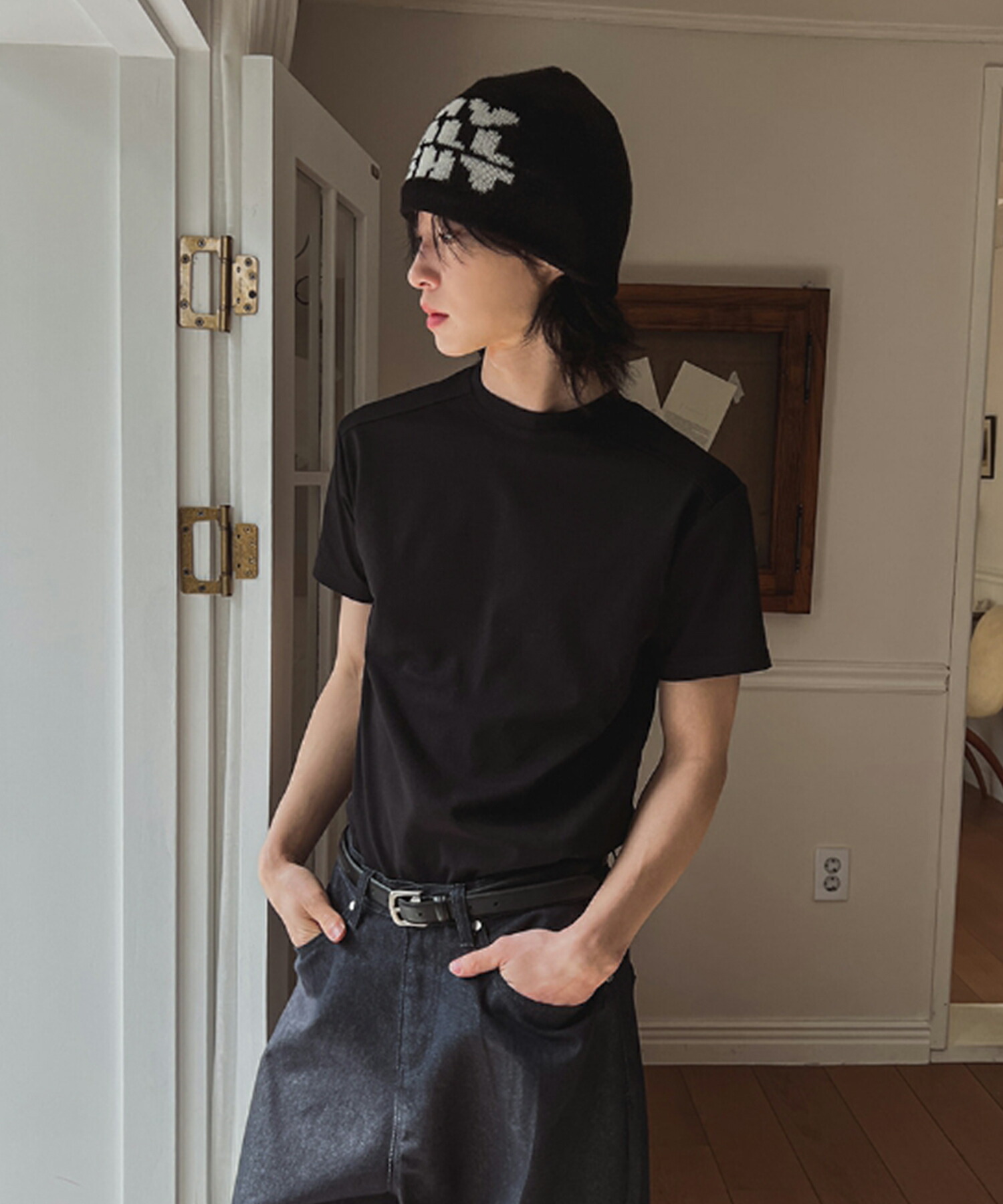 新品　SHAREEF AppleオーバーサイズTシャツ ブラック　佐藤健さん着用 新品 SHAREEF AppleオーバーサイズTシャツ ブラック 佐藤健さん