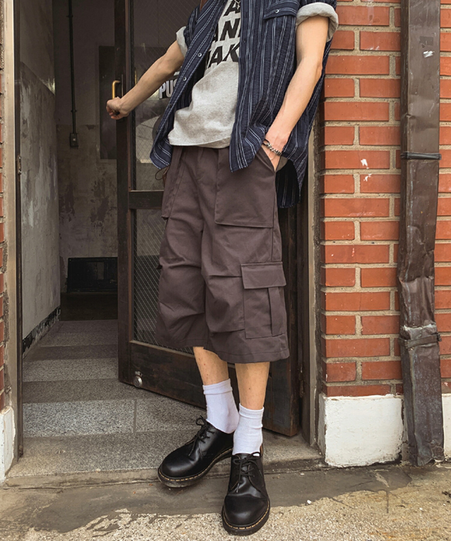 【貨物輸送無料】ツープラン【2plan】Mayer Cargo Bermuda Pants / メイヤーカーゴバミューダパンツ【堅苦しさ販売店】 Black-Ivory