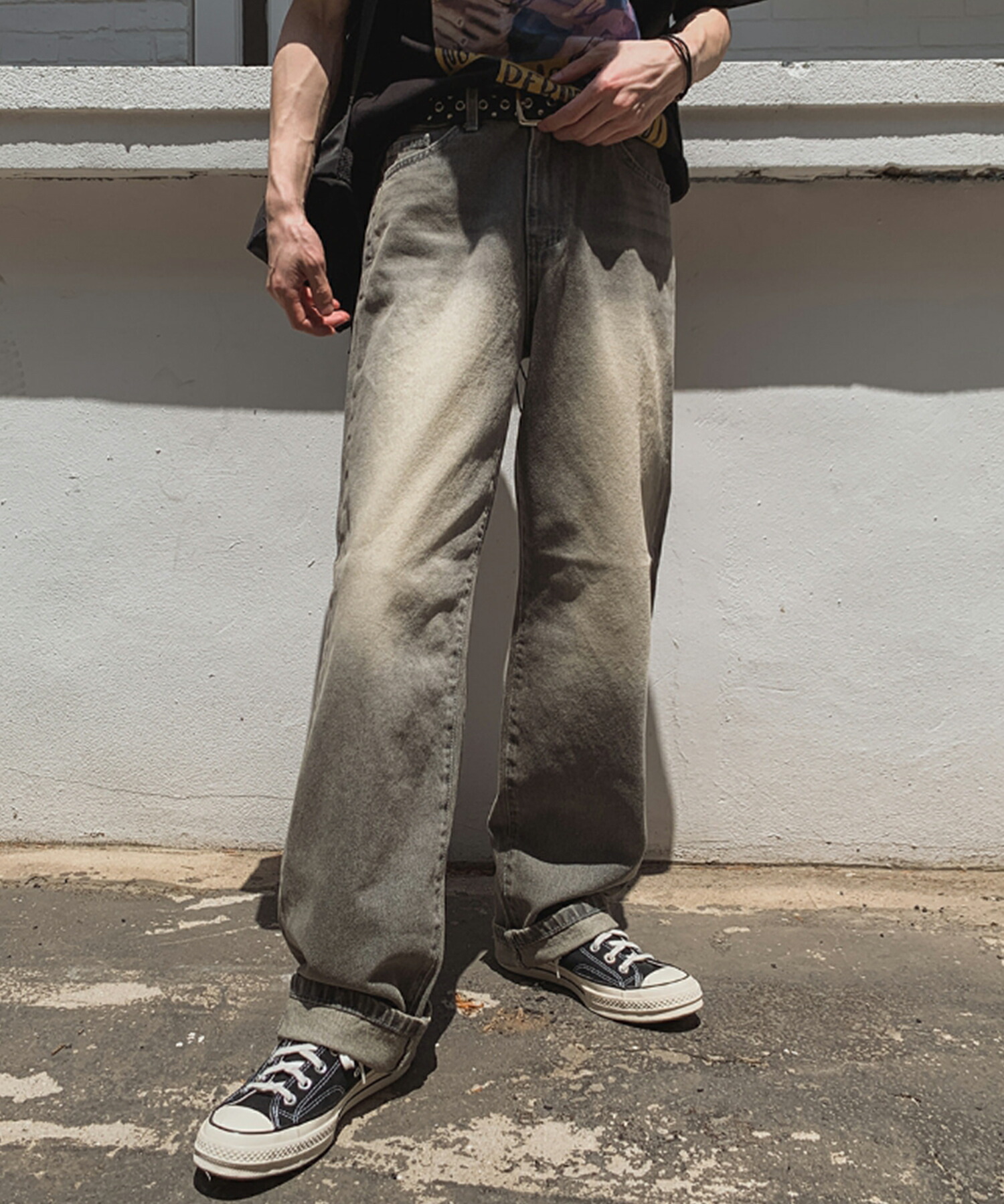 【送料無料】ツープラン【2plan】Demo Washing Gray Denim Pants / デモウォッシュ加工グレーデニムパンツ【公式ショップ】