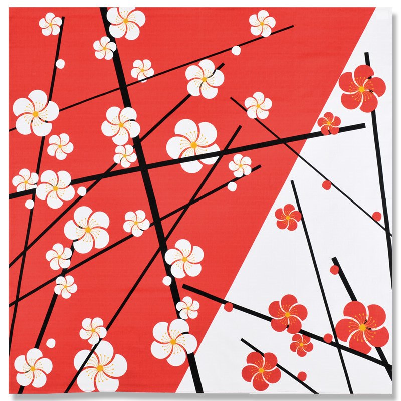 永楽屋 大風呂敷「紅白梅」 7,150円
