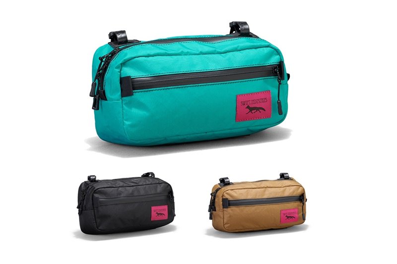 【SWIFT INDUSTRIES/スウィフトインダストリーズ】Kestrel Handlebar Bag（ECOPAK）｜雨合羽原料品×取りひろげる性の止ん事無い小型ハンドルバーバッグ