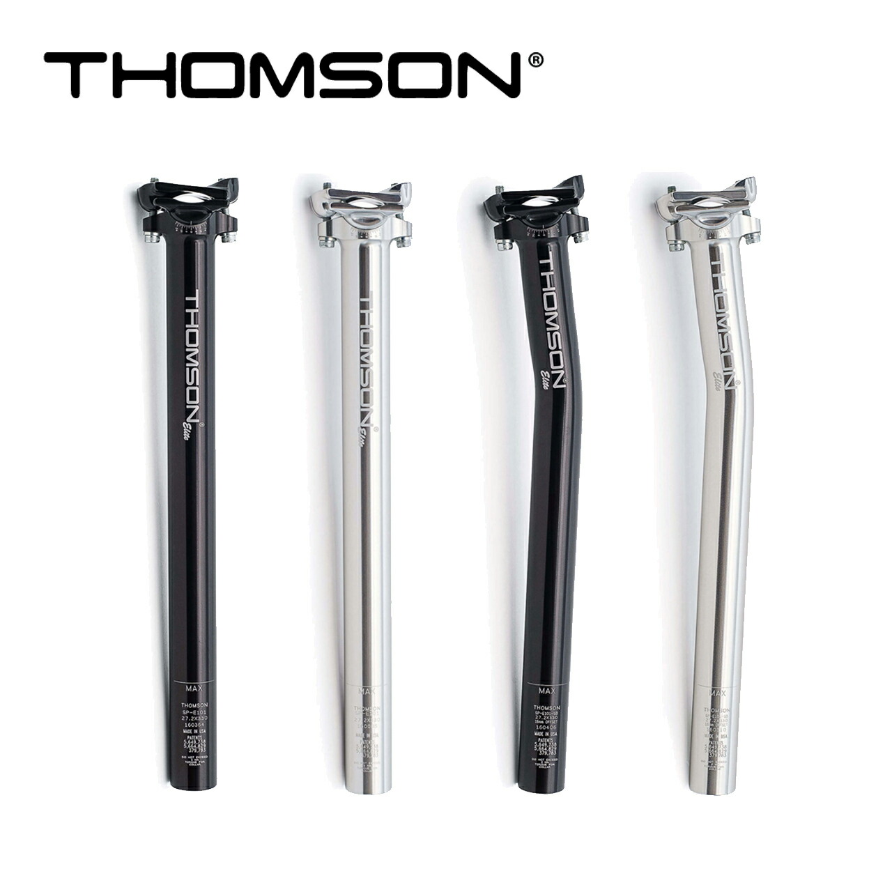 THOMSON アルミ シートポスト　ステム　セット　シルバー THOMSON/ELITE SEATPOST/30.9/セットバック0mm/ シルバー