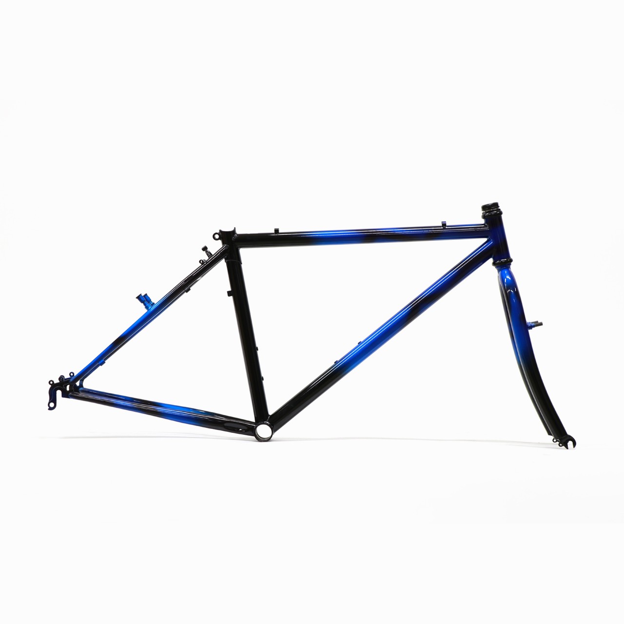 【デッドストック】OLD MTB 90’s Style フレーム（Unknown Brand｜430 26inch BLUE×BLACK）オールドマウンテンバイクフレームセット スチール フルリジット