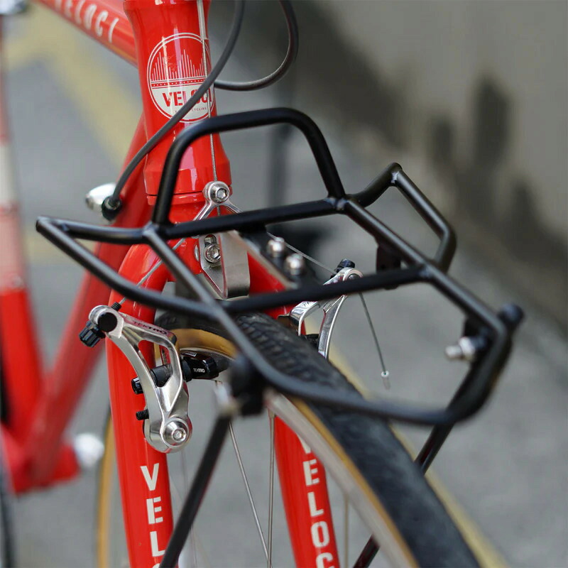 VELOCI/ヴェロシ ROCKET RACK Jr フロントラック クロモリ 薄型 自転車 荷台|サイクルショップエイリン