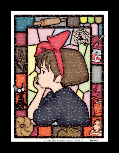 エンスカイ(ENSKY) 魔女の宅急便 物思い 7.6×10.2cm ジブリ まめパズル クリア 150ピース ジグソーパズル MA-C10画像