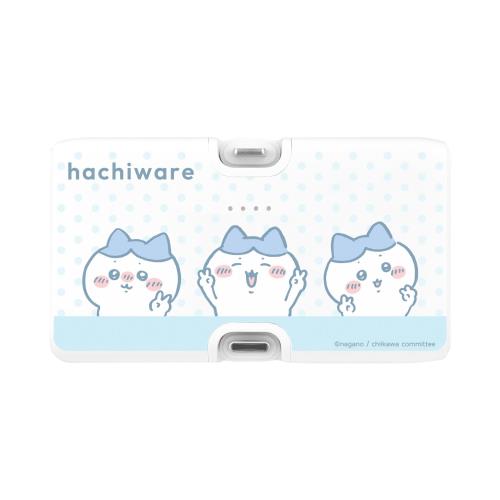 グルマンディーズ ちいかわ Lightning/Type-C コネクタ付き イオン充電器 4000mAh ハチワレ CK-62B