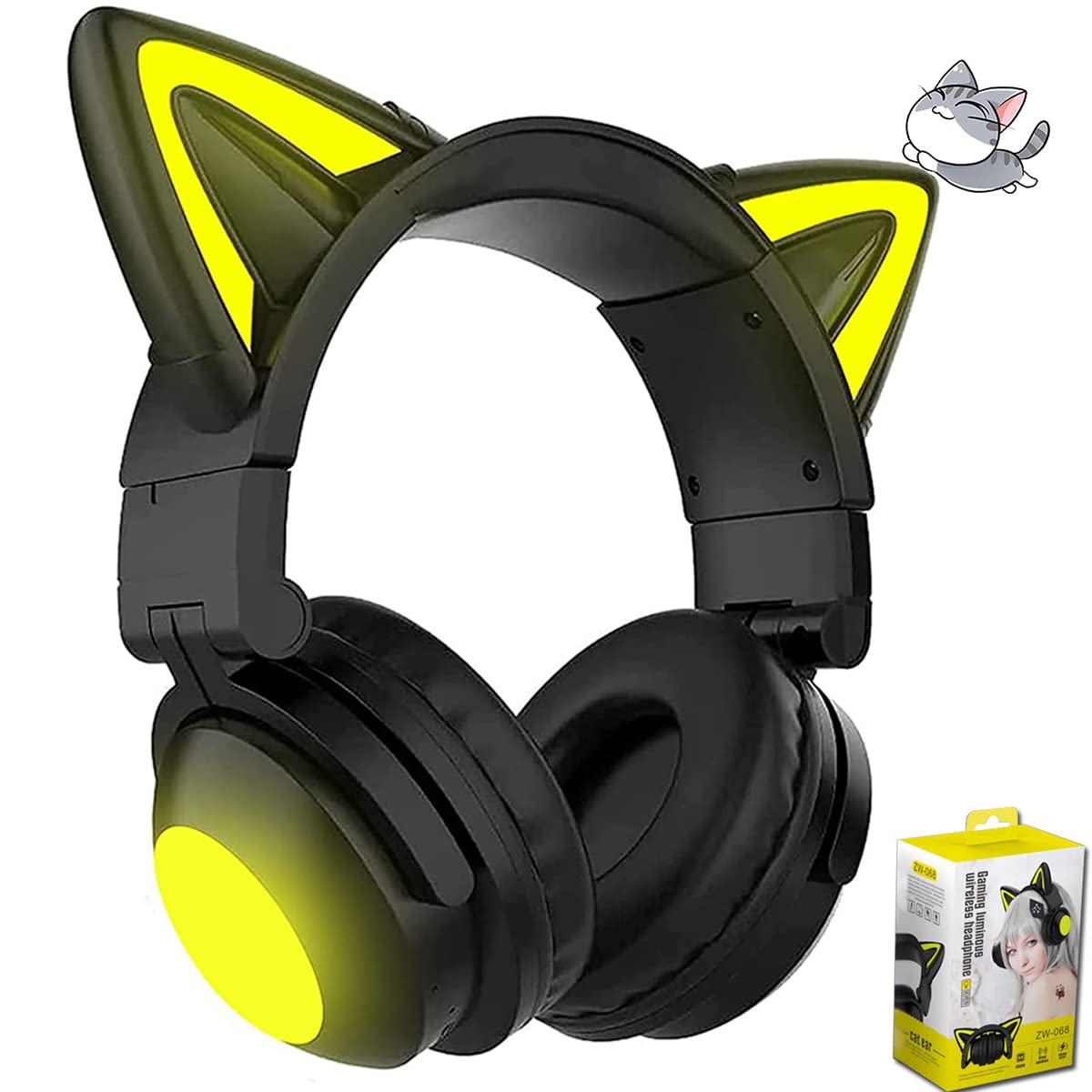 楽天市場】ヘッドホン Bluetooth5.0 猫耳ヘッドホン 猫耳