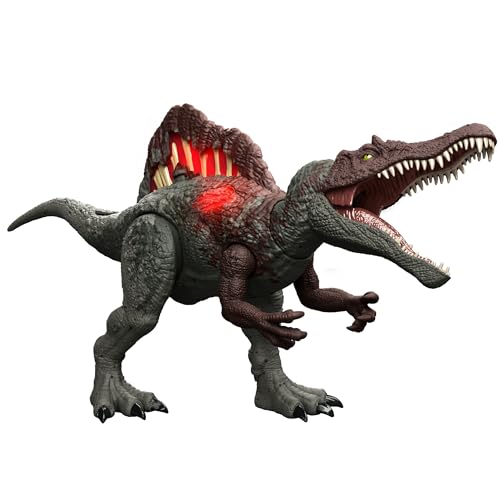 マテル ジュラシックワールド(JURASSIC WORLD) ダメージひかる スピノサウルス 子供向けフィギュア 恐竜 おもちゃ 全長:約55c