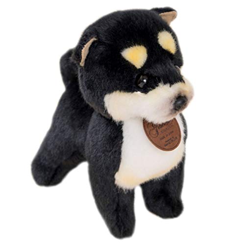 三英取り引き グレイスフル 飼い犬 (日本製) シバイヌS 黒 立ち ぬいぐるみ 全長24糎 I6856