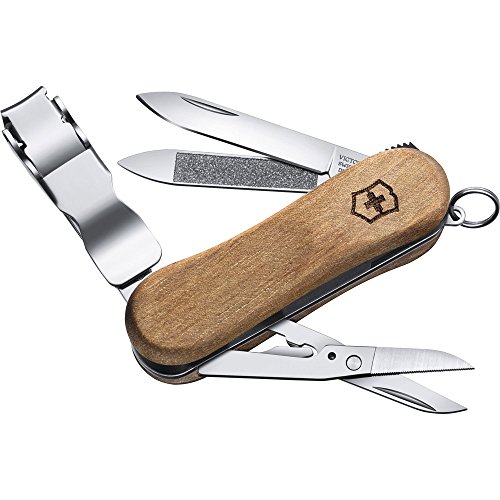 VICTORINOX(ビクトリノックス) ネイルクリップ 580 ウッド 爪切り つめきり つめそうじ付き つめやすり搭載 8機能 防災グッズ
