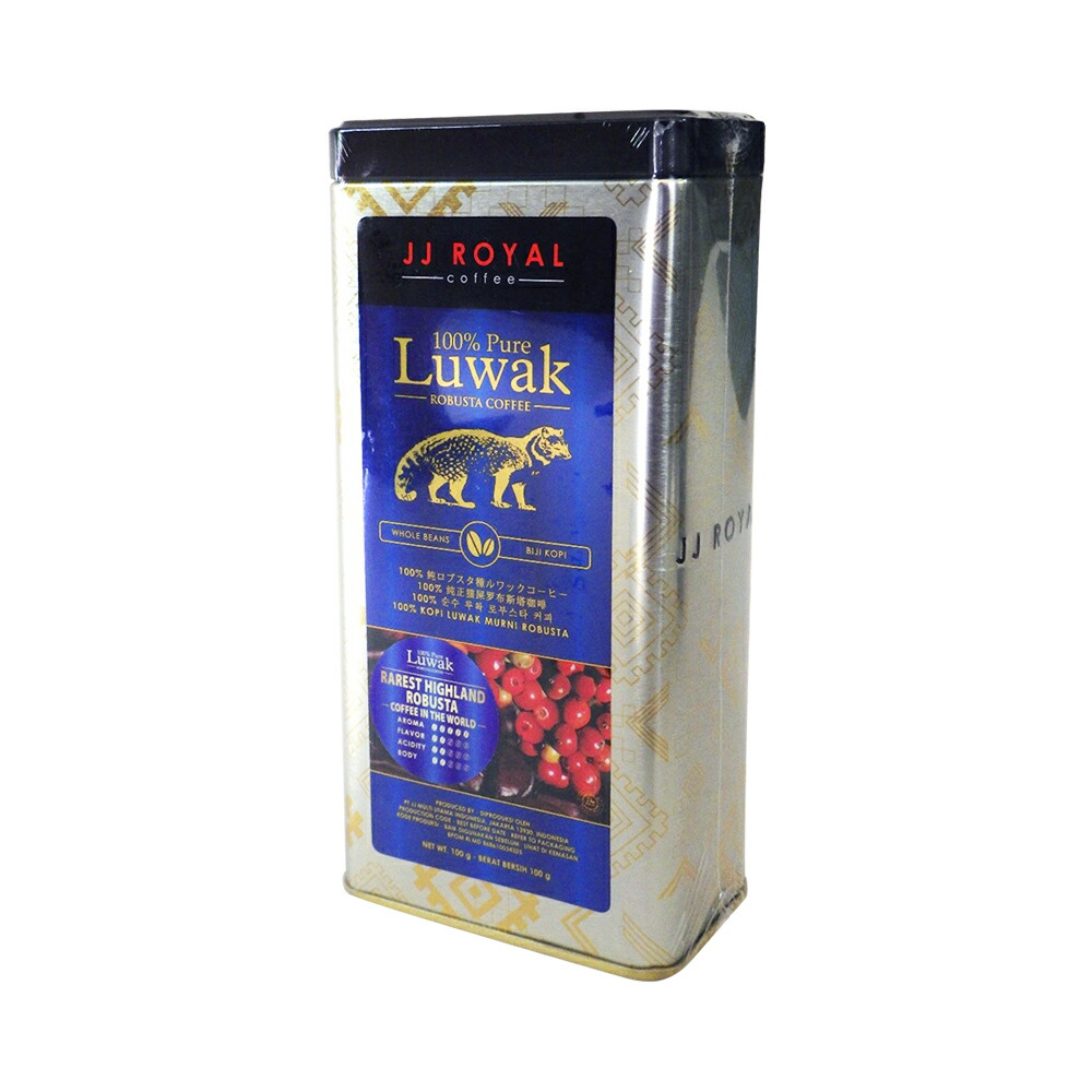 楽天市場】JJ Royal Coffee 100%純アラビカ種 ルワックコーヒー粉 100g
