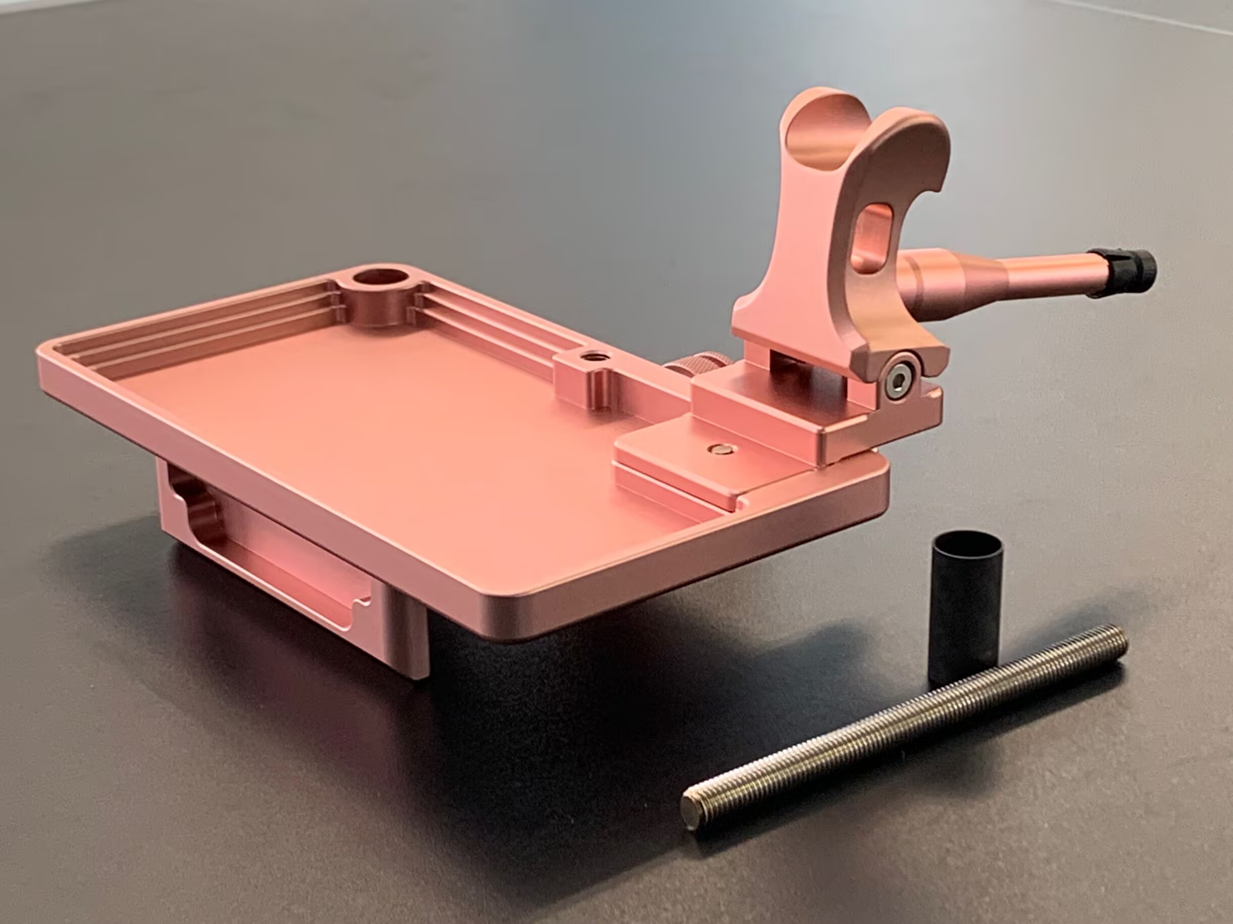 楽天市場】アルミ削り出し ミニへらお膳 角度調整大砲型万力式 グレー