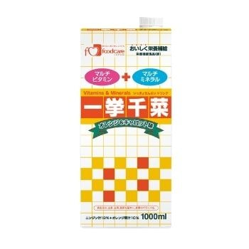 一挙千菜Drink オレンジ＆キャロット味　1リットル×6本
