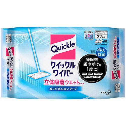 【貨物輸送無料】【人間宅届け不可】【法人（会社組織・会社組織）様押さえる】クイックルワイパー 立体ねばり着く情の籠もった腰掛け 芳ばしさが残らない 1書き割り(320枚:32枚×10容器に並べる)