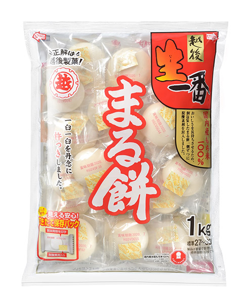 【送料無料】★まとめ買い★　越後　生一番まるもち　1kg　×10個【イージャパンモール】