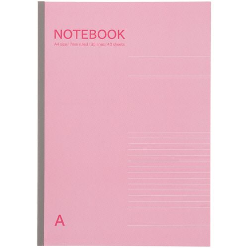 【送料無料】【個人宅届け不可】【法人（会社・企業）様限定】ノートブック　A4　A罫7mm　40枚　1セット(80冊)