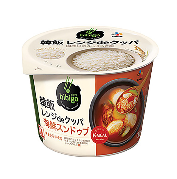 【送料無料】★まとめ買い★　ＣＪ　bibigo 韓飯 レンジdeクッパ 海鮮スンドゥブ　173.7ｇ　×12個【イージャパンモール】