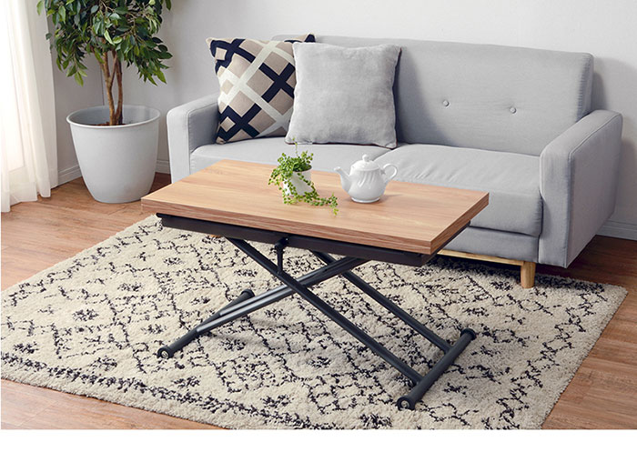 センターテーブル 食卓テーブル 2人用 北欧 ホワイト デスク 一人暮らし 新生活 折りたたみ シンプル リビングテーブル ダイニングテーブル 無段階 省スペース テーブル 白 木製 幅90 二人用 ナチュラル シーンに合わせて天板の広さを変えられる 拡張式 デスク 昇降式