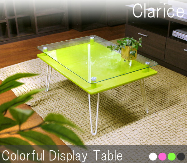 楽天市場】[3色] オニックスガラス折りたたみテーブル 折りたたみ