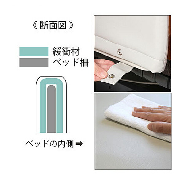 通信販売 サイドレールクッションカバー 両面 0101 特殊衣料 緩衡材 クッション性 カバー 介護用品 Burmese Dvb No