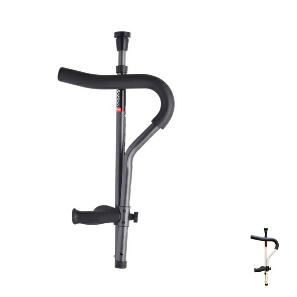 杖 松葉杖 リハビリ杖 おしゃれ 支え 伸縮 折りたたみ ミレニアル プロ 2本組 レギュラーサイズ チャコールグレー