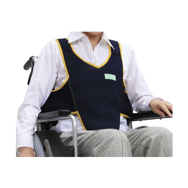 車いす用ワンタッチベルト キーパーエコ（メッシュ）403657-19 ネイビー フットマーク (車椅子 ベルト 車イス用ベルト 姿勢保持) 介護用品｜ｅかいごナビ 介護用品ショップ