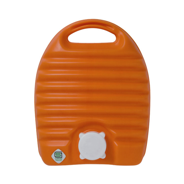 立つ湯たんぽ 袋付き 2.6L オレンジ タンゲ化学工業 (介護 便利 ゆたんぽ) 介護用品画像