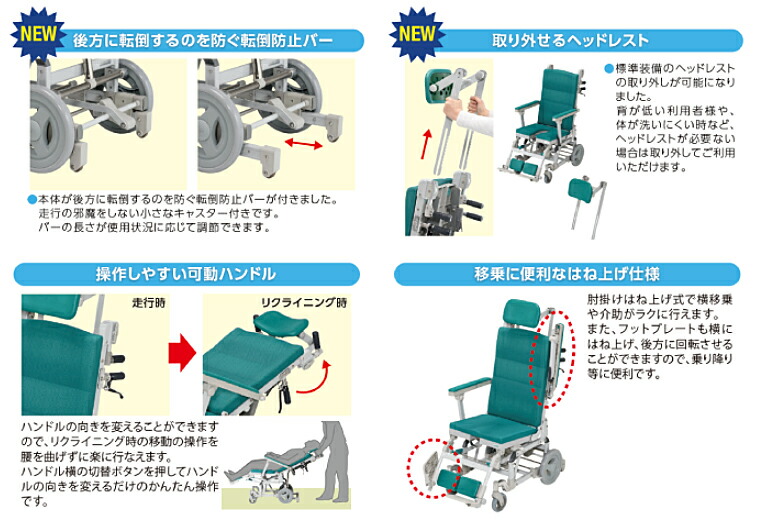 世界の人気ブランド 法人様限定 代引き不可 はいねーる 穴無しシート HN-011 ウチヱ お風呂 椅子 浴用 リクライニング シャワーキャリー  介護用品 fucoa.cl