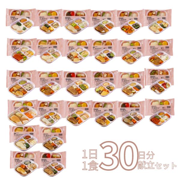 【マラソン限定P2倍】介護食 ムース 冷凍 冷凍おかず やわらか(代引き不可) SGセットプラス 1日1食30日分献立セット 日東ベスト 区分3 舌でつぶせる なめらか食 ペースト食 嚥下食 スムースグルメセット|eかいごナビ 介護用品ショップ