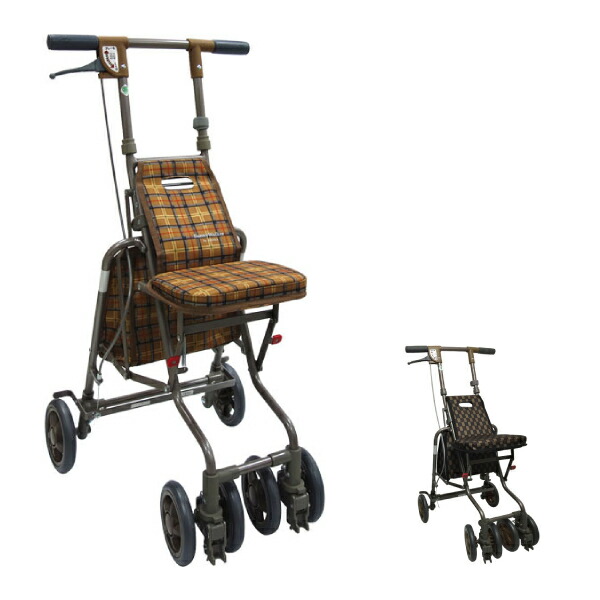 【マラソン限定P2倍】シルバーカー 散歩 シニア おしゃれ サニーウォーカーAW-III 島製作所 (コンパクト 折りたたみ) 介護用品【敬老の日特集】 軽量 座れる コンパクト 歩行補助 買い物 ショッピングカー 老人車 手押し車 介護 人気 送料無料 高齢者 ギフト 敬老