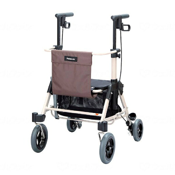 【マラソン限定P2倍】シルバーカー コンパクト おしゃれ 座れる くらしサポート歩行車スムーディ 買物用 カウサポ PN-L70101 パナソニック エイジフリー (歩行車 ショッピングカート カゴ載せ 折りたたみ) 介護用品|介護用品専門店 まごころショップ