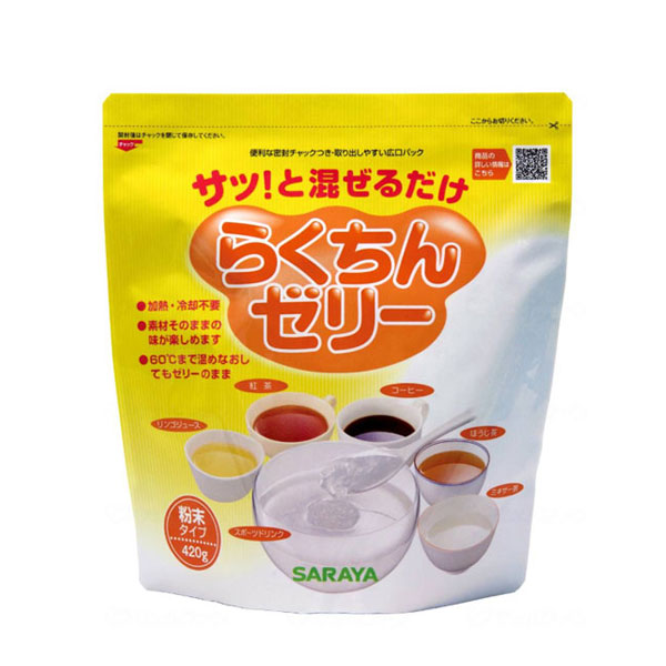 らくちんゼリー 420g サラヤ (とろみ剤 介護食 食品 水分補給) 介護用品